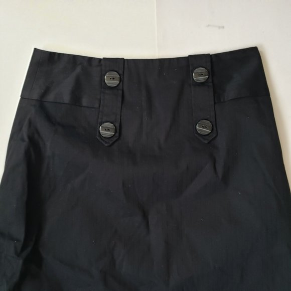 Bedo High Waist Black Classic Pencil Skirt with Slit - Picture 2 of 9